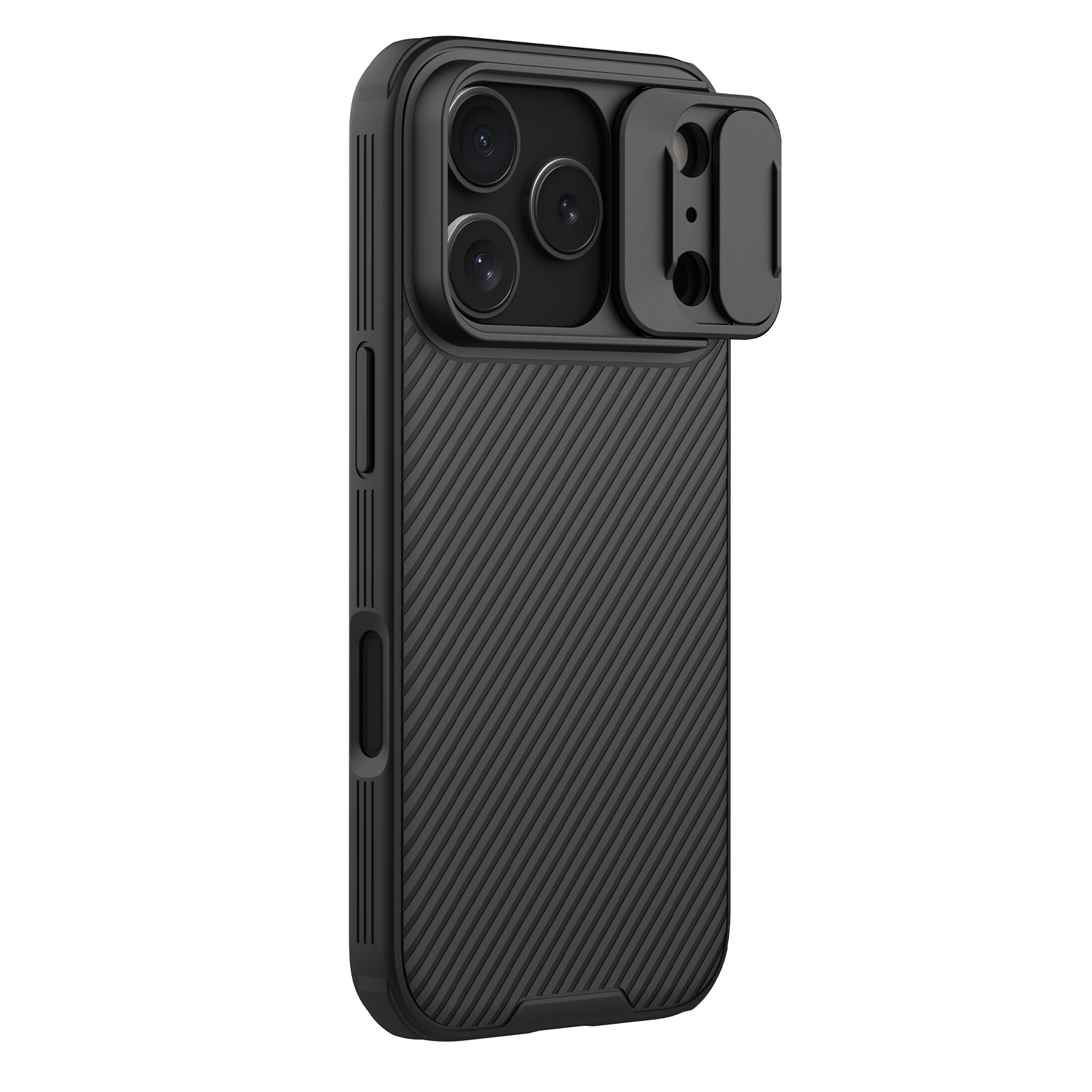 Etui z ochroną aparatu, kompatybilne z technologią MagSafe Nillkin CamShield Pro Magnetic do Apple iPhone 17 Pro do MagSafe, czarne.